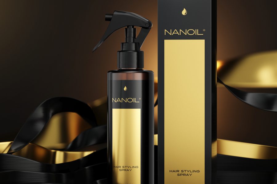 ulubiony spray do układania włosów Nanoil